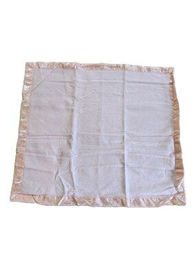 Vintage Quiltex PInk Fleece Baby Blanket Satin Trim USA Union Made Excellent!!